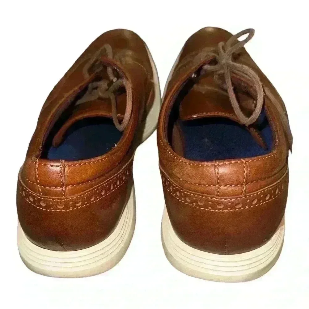 Cole Haan Mens Tan Oxford‎ Wingtip Dress Shoes, Size 11